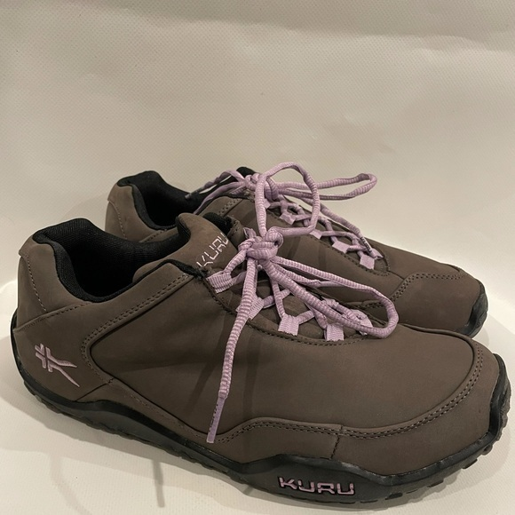 Kuru Womens Athletic Shoes Gray Purple Low Top Lace Up‎ Sneakers
